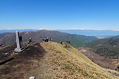 三峰山より北アルプス方面